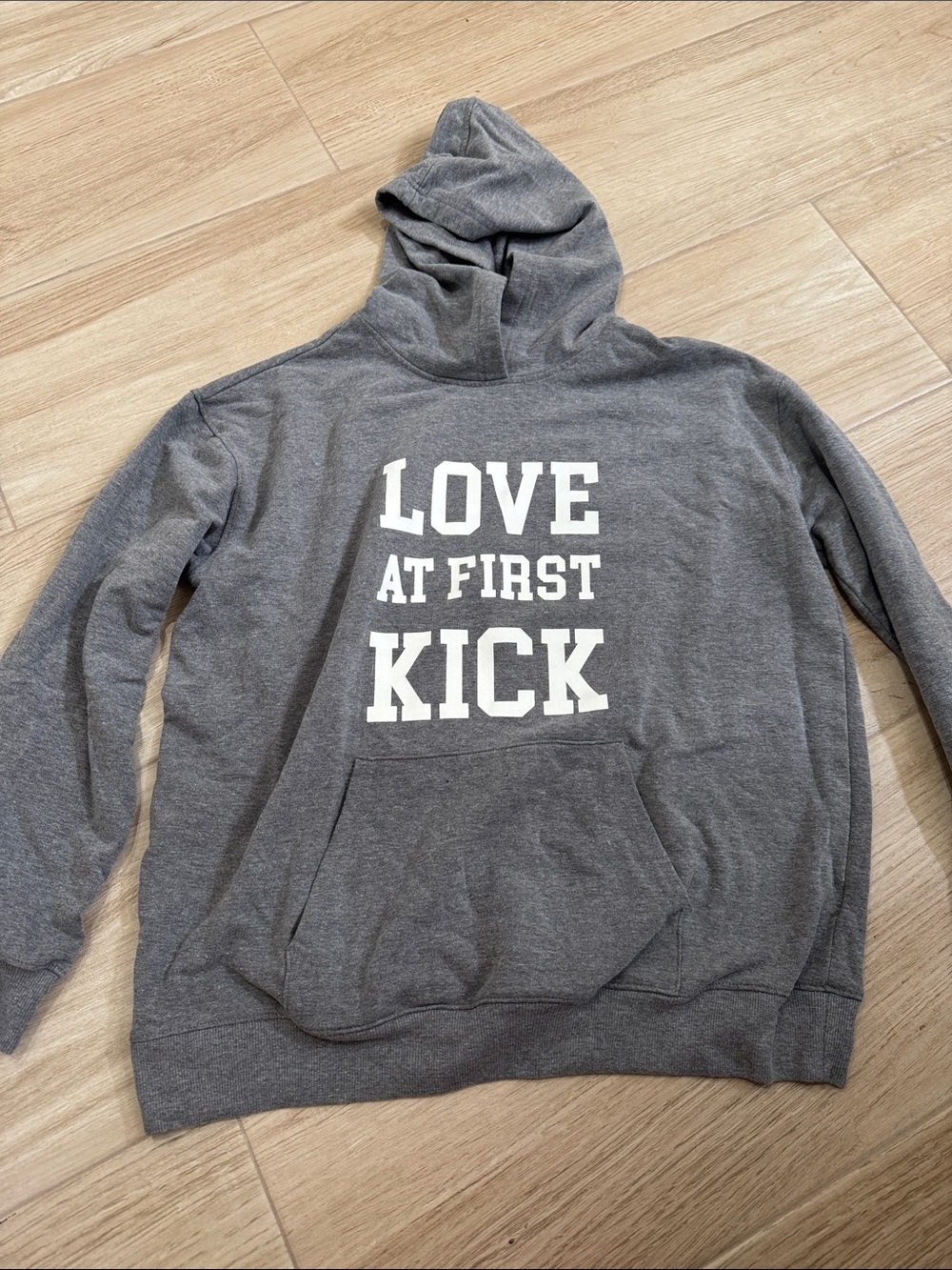 Motherhood Maternity Love at First Kick Hoodie